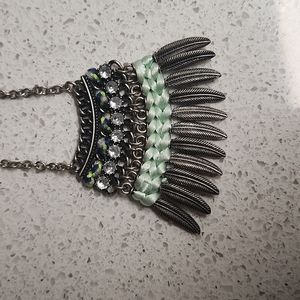 Maurices Long Feather Detail Necklace
